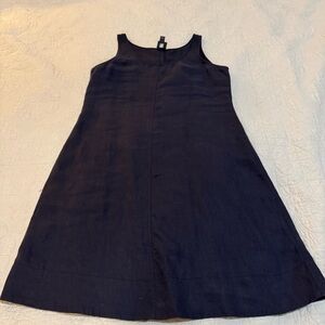 Eileen Fisher Navy A line Linen Dress Size MP